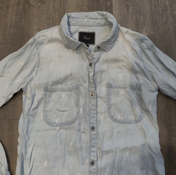 Rails Carter Lightning Bolt Chambray Button Down - Picture 5 of 6